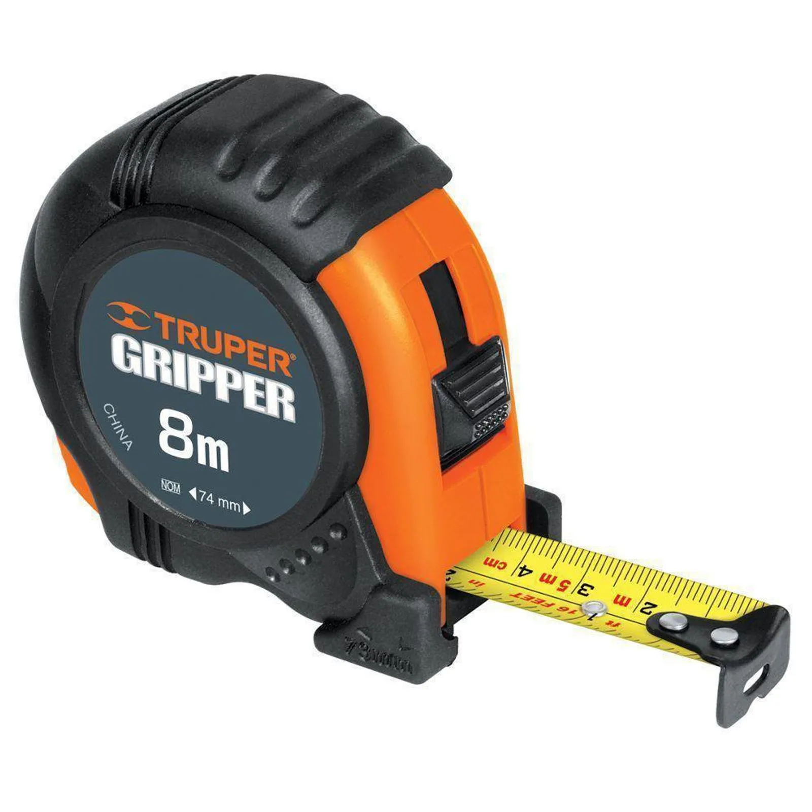 Flexómetro Truper Gripper de 8 metros
